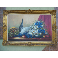 Картина Натюрморт з фазаном і квітами (5902)