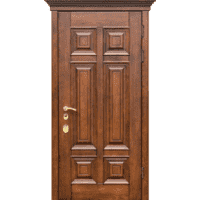 Броньовані двері з дубовою накладкою