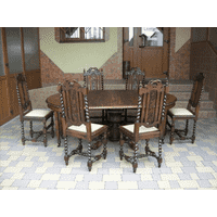 Стіл столовий, розкладний + 6 стільців (в стилі Яхт) (2822)