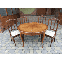 Стіл столовий, розкладний + 4 стільці (6409)