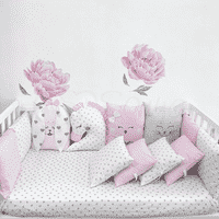 Комплект Маленька Соня Baby Design Chudiki standart рожевий без балдахіну
