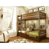 Двохярусне дерев'яне ліжко Дует 