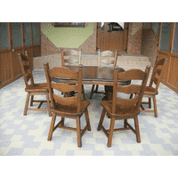 Стіл столовий, розкладний + 6 стільців (6250)