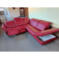 Новий шкіряний кутовий диван (5942)