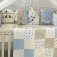 Комплект Маленька Соня Baby Design Chudiki Classic голубий без балдахіну