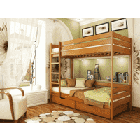Двохярусне дерев'яне ліжко Дует 