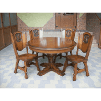 Стіл столовий, нерозкладний + 4 стільці (6371)
