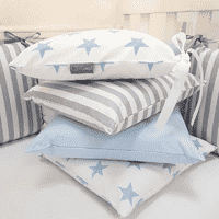 Комплект Маленька Соня Baby Design Premium Stars голубий без балдахіну