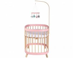 Ліжечко Tweeto 7 в 1, Колір рожева Вишня+Натуральний Ліжечко Tweeto 7 в 1, Колір рожева Вишня+Натуральний