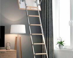 Сходи на горище Горищні сходи ECO Metal Mini 90х70 дахова драбина Сходи на горище Горищні сходи ECO Metal Mini 90х70 дахова драбина