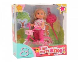 Лялька Evi на велосипеді