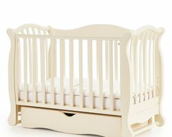 Ліжечко Верес Соня ЛД-19 слонова кістка, маятник з шухлядою Ліжечко Верес Соня ЛД-19 слонова кістка, маятник з шухлядою