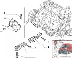 Подушка двигателя правая Fiat Ducato 06- 1358088080