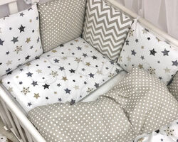 Комплект постільної білизни Маленька Соня " Baby Design Stars" сірий Комплект постільної білизни Маленька Соня " Baby Design Stars" сірий