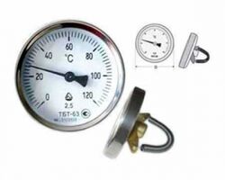 Термометри біметалічні ТБП 63/50 трубний