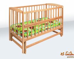Ліжко дитяче на шарнірах з відкидною боковиною