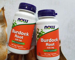 NOW Foods iHerb USA, корінь лопуха, 430 мг, 100 рослинних капсул