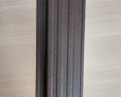 Євроштахети 115 мм 2х сторонній мат коричневий штахети металеві