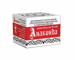 Анаконда, крем-бальзам білий по 15 г у банці Анаконда, крем-бальзам білий по 15 г у банці