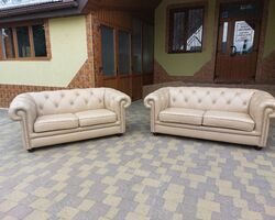 Шкіряний комплект мяких меблів в стилі CHESTERFIELD (6591) Шкіряний комплект мяких меблів в стилі CHESTERFIELD (6591)