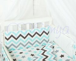 Комплект Маленька Соня Comfort Пряники, голубий без балдахіну Комплект Маленька Соня Comfort Пряники, голубий без балдахіну