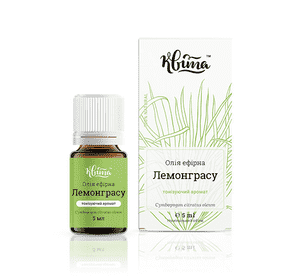 Ефірна олія Лемонграс Квіта 5 мл 100% натуральна Ефірна олія Лемонграс Квіта 5 мл 100% натуральна