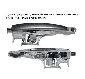 Ручка двери наружняя боковая правая  крашеная PEUGEOT PARTNER 08-18 (ПЕЖО ПАРТНЕР) (910962, 9680503580) Ручка двери наружняя боковая правая  крашеная PEUGEOT PARTNER 08-18 (ПЕЖО ПАРТНЕР) (910962, 9680503580)