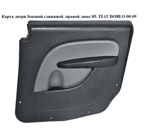 Карта двери боковой сдвижной  правой люкс 05- FIAT DOBLO 00-09 (ФИАТ ДОБЛО) (735419871, 7354198710E) Карта двери боковой сдвижной  правой люкс 05- FIAT DOBLO 00-09 (ФИАТ ДОБЛО) (735419871, 7354198710E)