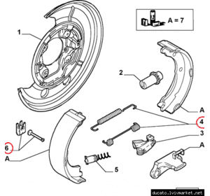 Ремкомплект ручного тормоза Fiat Ducato 244 (2002-2006) 0851Q, 4210851, 7550851, LY1344, 1 987 475 377, SFK386 Ремкомплект ручного тормоза Fiat Ducato 244 (2002-2006) 0851Q, 4210851, 7550851, LY1344, 1 987 475 377, SFK386