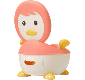 Горщик Babyhood "Пінгвін"з поліуретановим кільцем рожевий