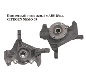 Поворотный кулак левый c ABS  25шл. CITROEN NEMO 08- (СИТРОЕН НЕМО) (51785024, 51824630, 1617293280, 3307A3) Поворотный кулак левый c ABS  25шл. CITROEN NEMO 08- (СИТРОЕН НЕМО) (51785024, 51824630, 1617293280, 3307A3)