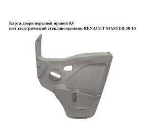 Карта двери передней правой  03- под электрический стеклоподъемник RENAULT MASTER  98-10 (РЕНО МАСТЕР) Карта двери передней правой  03- под электрический стеклоподъемник RENAULT MASTER  98-10 (РЕНО МАСТЕР)