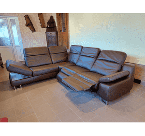 Новий шкіряний кутовий диван (5945)