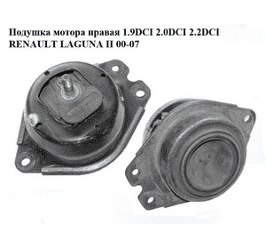 Подушка мотора правая 1.9DCI 2.0DCI 2.2DCI RENAULT LAGUNA II 00-07 (РЕНО ЛАГУНА) (8200181590)