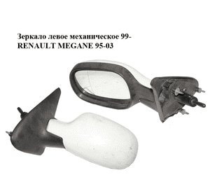 Зеркало левое механическое  99- RENAULT MEGANE 95-03 (РЕНО МЕГАН) (7701471858)