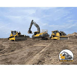 Берегоукріплювальні роботи бульдозером CATERPILLER D6R Берегоукріплювальні роботи бульдозером CATERPILLER D6R