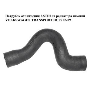 Патрубок охлаждения 2.5TDI от радиатора нижний VOLKSWAGEN TRANSPORTER T5 03-09 (ФОЛЬКСВАГЕН  ТРАНСПОРТЕР Т5) Патрубок охлаждения 2.5TDI от радиатора нижний VOLKSWAGEN TRANSPORTER T5 03-09 (ФОЛЬКСВАГЕН  ТРАНСПОРТЕР Т5)