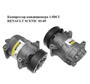 Компрессор кондиционера 1.9DCI  RENAULT SCENIC 03-09 (РЕНО СЦЕНИК) (8200309193) Компрессор кондиционера 1.9DCI  RENAULT SCENIC 03-09 (РЕНО СЦЕНИК) (8200309193)