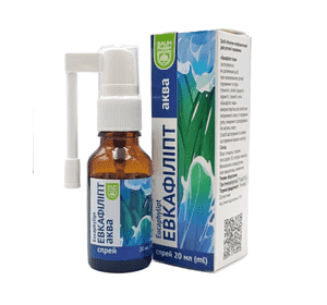 Евкафіліпт® Аква, спрей для ротової порожнини та горла, 20 мл Евкафіліпт® Аква, спрей для ротової порожнини та горла, 20 мл