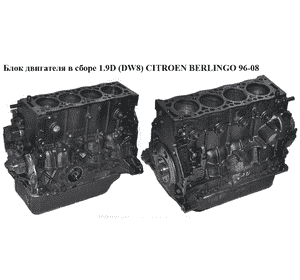 Блок двигателя в сборе 1.9D (DW8)  CITROEN BERLINGO 96-08 (СИТРОЕН БЕРЛИНГО) (WJY)