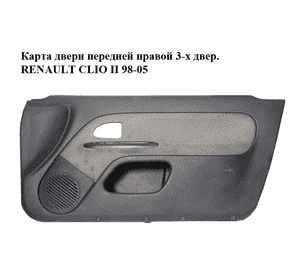 Карта двери передней правой  3-х двер. RENAULT CLIO II 98-05 (РЕНО КЛИО) (8200074253) Карта двери передней правой  3-х двер. RENAULT CLIO II 98-05 (РЕНО КЛИО) (8200074253)