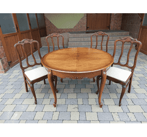 Стіл столовий, розкладний + 4 стільці (6409)