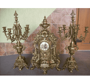 Камінний годинник з канделябрами (5880) Камінний годинник з канделябрами (5880)