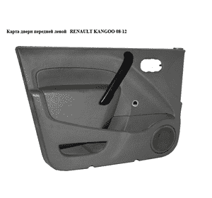 Карта двери передней левой  под мех. стеклоподьемник RENAULT KANGOO 08-12 (РЕНО КАНГО) (8200618589) Карта двери передней левой  под мех. стеклоподьемник RENAULT KANGOO 08-12 (РЕНО КАНГО) (8200618589)
