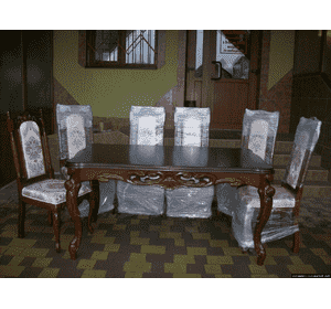 Стіл столовий, розкладний + 6 стільців (новий) (4401)