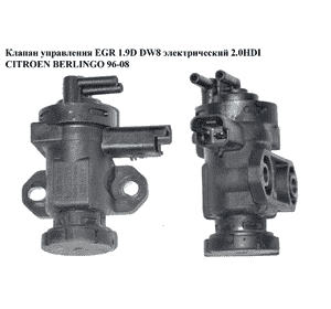 Клапан управления EGR 1.9D (DW8) 2.0HDI CITROEN BERLINGO 96-08 (СИТРОЕН БЕРЛИНГО) (9635704380, 1628LQ, 1628.LQ, 0928400414) Клапан управления EGR 1.9D (DW8) 2.0HDI CITROEN BERLINGO 96-08 (СИТРОЕН БЕРЛИНГО) (9635704380, 1628LQ, 1628.LQ, 0928400414)