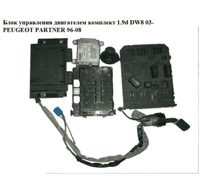 Блок управления двигателем комплект 1.9D DW8 03- PEUGEOT PARTNER 96-08 (ПЕЖО ПАРТНЕР) (R04080036B, 9650359580)