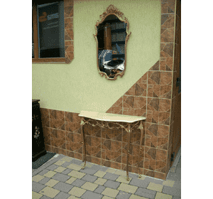 Консоль з дзеркалом (латунь,онікс) (6038) Консоль з дзеркалом (латунь,онікс) (6038)