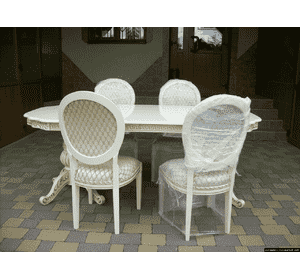 Стіл столовий, розкладний + 10 стільців (новий) (4398)
