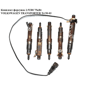 Форсунки комплект 2.5TDI 75кВт VOLKSWAGEN TRANSPORTER T4 90-03 (ФОЛЬКСВАГЕН  ТРАНСПОРТЕР Т4) (074130202P, Форсунки комплект 2.5TDI 75кВт VOLKSWAGEN TRANSPORTER T4 90-03 (ФОЛЬКСВАГЕН  ТРАНСПОРТЕР Т4) (074130202P,